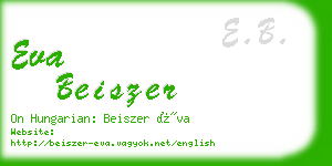 eva beiszer business card